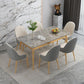 Modern 4 Legs Dining Table Stone Table for Dining Room Kitchen Clearhalo 'Dining Tables & Seating' 'Dining Tables' 'dining_table' 'furn' 'furn_dining_table' 'Furniture' 'Kitchen & Dining Furniture' 1200x1200_cd575666-b71c-4872-a0ec-fd915fe2de64
