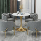 Contemporary Round Dining Table Sintered Stone Dining Table with Tulip Base Clearhalo ' dining_table' 'Dining Tables & Seating' 'Dining Tables' 'Furniture' 'furniture_dining_table' 'Kitchen & Dining Furniture' 'kitchen&dining_furn' 'kitchen' 'kitchen_dining_table' 1200x1200_cd5777c7-1db6-45b9-b0ff-eaf2cd29de08