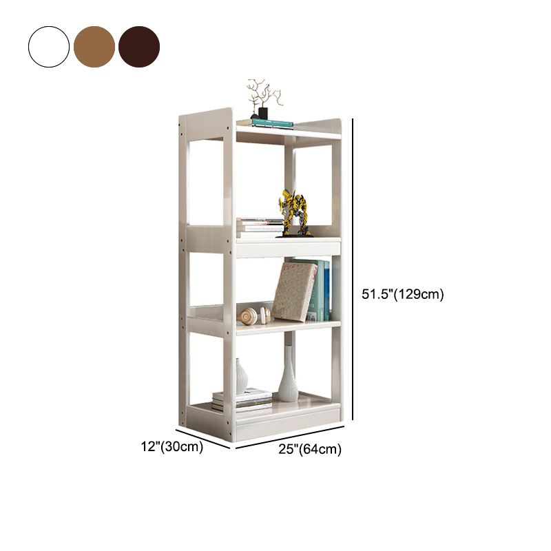 Contemporary Rubberwood Bookshelf Open Back Bookcase for Home Office Clearhalo 'Bookcases' 'furn' 'furn_bookcases' 'Furniture' 'Office Furniture' 1200x1200_cd58c1f5-331e-4771-afb8-c1ec66a27103