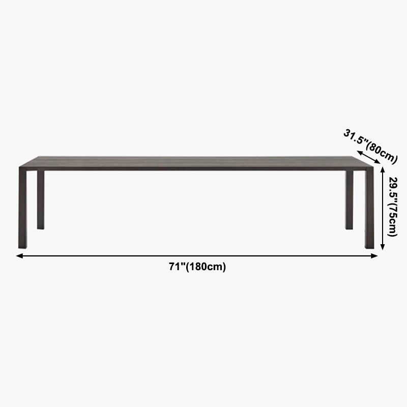 Glam Brown Solid Wood Dining Table Rectangle Shape Standard Dining Table for Kitchen Clearhalo ' dining_table' 'Dining Tables & Seating' 'Dining Tables' 'furn' 'furn_dining_table' 'Furniture' 'furniture_dining_table' 'Kitchen & Dining Furniture' 'kitchen&dining_furn' 'kitchen' 'kitchen_dining_table' 1200x1200_cd594032-569e-4b56-9f48-7d5fc84de768