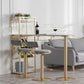 Stone Top Bar Dining Table Traditional Luxury Bar Table with Double Pedestal Base Clearhalo 'Bar Furniture' 'Bar Tables' 'bar_tables' 'Furniture' 'furniture_bar_tables' 'Kitchen & Dining Furniture' 1200x1200_cd5a897e-e339-4cde-ab84-0b55daa17416