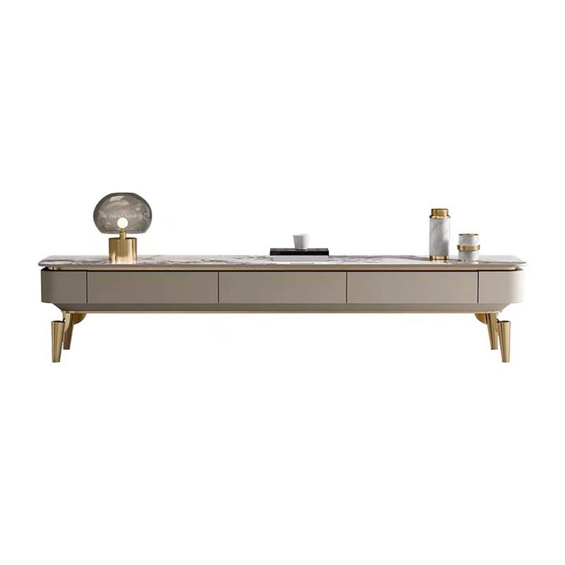 Contemporary TV Media Console Stone TV Console with 3 Drawers Clearhalo 'furn' 'furn_tv_stands_entertainment_centers' 'Furniture' 'Living Room Furniture' 'TV Stands & Entertainment Centers' 'TV Stands & Media Storage Furniture' 'tv_stands_entertainment_centers' 1200x1200_cd5ac1e6-5b24-4b0a-b747-f4f2692a732f