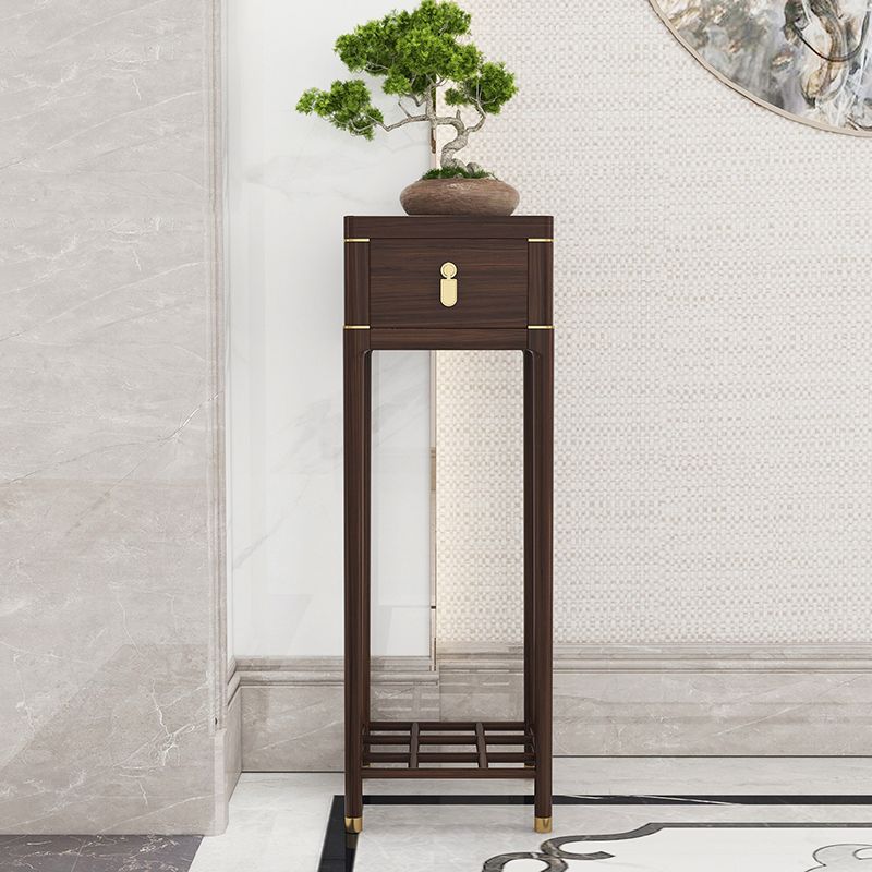 Mesa de consola de consola contemporánea de rectángulo mesa de sofá de consola de madera en marrón