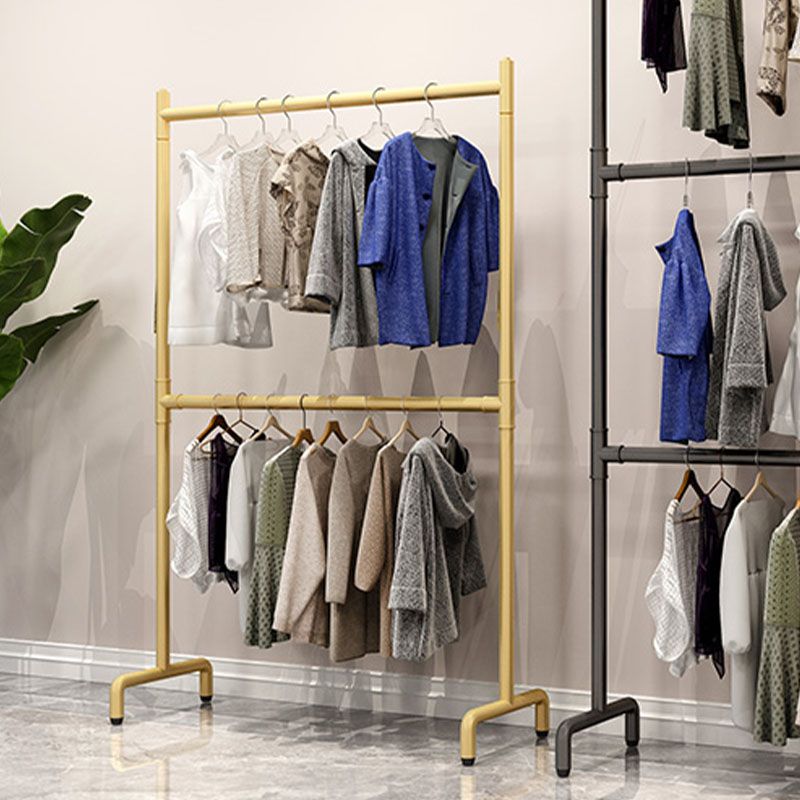 Contemporáneo Hall Tree Metal enmarcado 2 colgante de entrada de riel colgante