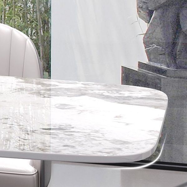 Stone Pedestal Table Traditional Luxury Dining Table Rectangle for Kitchen Home Clearhalo ' dining_table' 'Dining Tables & Seating' 'Dining Tables' 'furn' 'furn_dining_table' 'Furniture' 'furniture_dining_table' 'Kitchen & Dining Furniture' 'kitchen&dining_furn' 'kitchen' 'kitchen_dining_table' 1200x1200_cd5cf11c-f93c-4781-9611-59b414a16f11