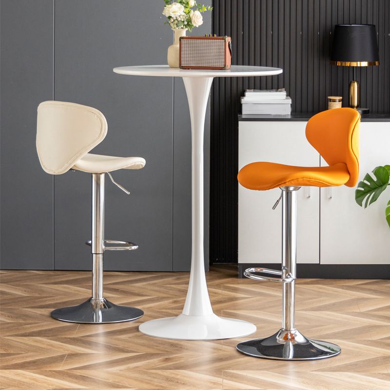 Swivel Adjustable Height Bar Stool Industrial Metal Patio Bar Stool with Cushion