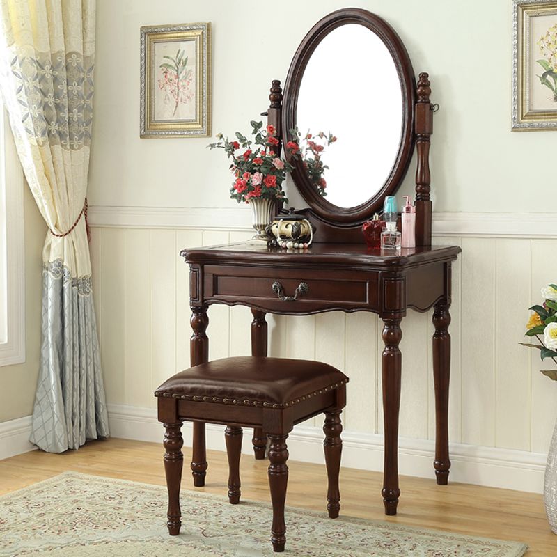 Traditional Rubberwood Bedroom Storage Box 3 Drawer Vanity Tables Clearhalo 'Bedroom Furniture' 'furn' 'furn_makeup_vanities' 'Furniture' 'Makeup Vanities' 'makeup_vanities' 1200x1200_cd5f1dd9-56a2-49b4-841b-be8a98df3215