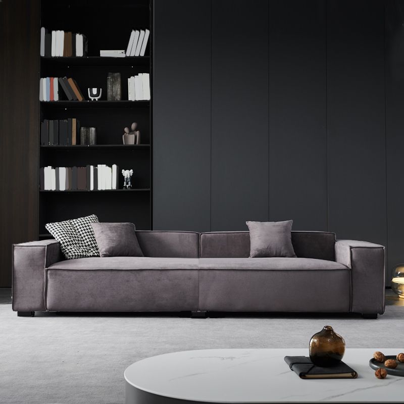 Stationary Stain-Resistant Faux Leather Sofa Living Room Gray Cushions Settee Clearhalo 'furn' 'furn_sofas' 'Furniture' 'furniture_sofas' 'Living Room Furniture' 'Sofa' 'sofas' 1200x1200_cd5f2805-4acd-42d1-90c4-87e423d2f150