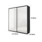 Contemporary White Storage Cabinet Mirrored Finish Cabinet with Sliding Door