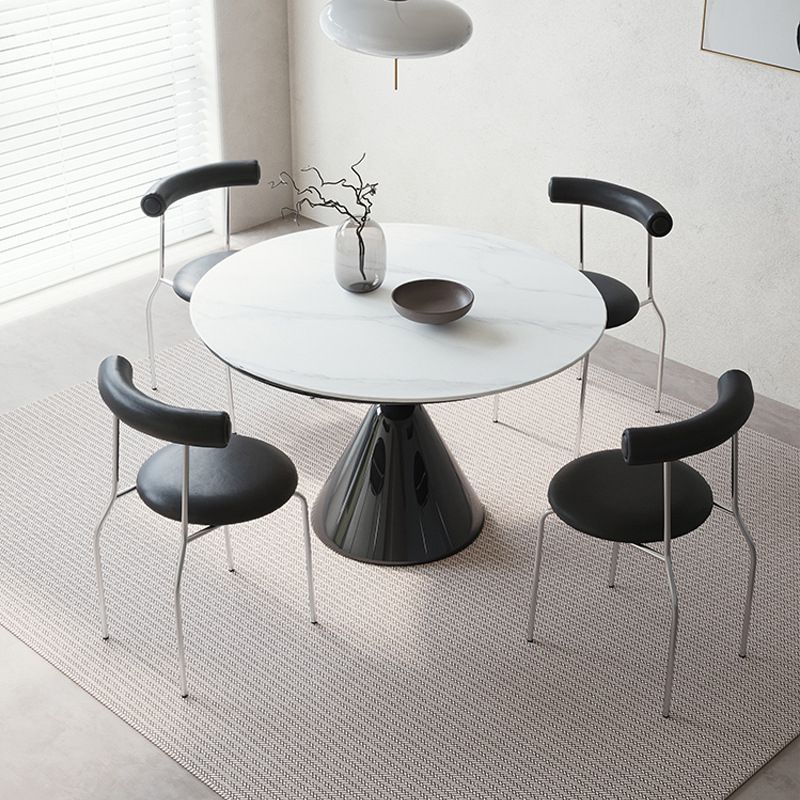 Zeitgenössischer Esszimmer-Esstisch, runder Sockel-Esstisch