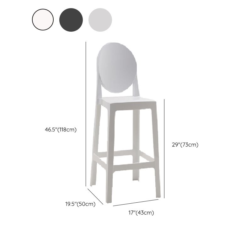 Industrial Acrylic Counter Height Stools 4 Legs Bar Stool for Indoor Clearhalo 'Bar Furniture' 'Bar Stools' 'bar_stools' 'furn' 'furn_bar_stools' 'Furniture' 'Kitchen & Dining Furniture' 1200x1200_cd612e6a-506f-4496-8653-851a6665572c