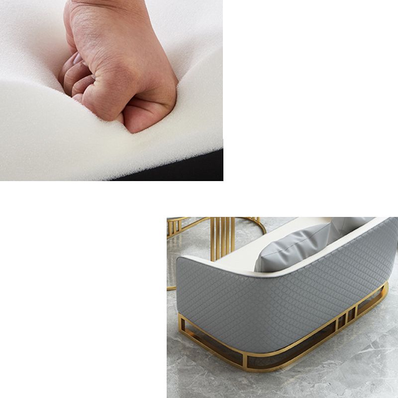 Genuine Leather Tuxedo Arm Sofa Contemporary Sofa for Living Room