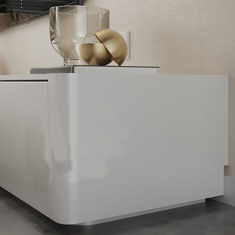 Contemporary Wood TV Stand 3 Drawers and Open Shelf TV Cabinet in White Clearhalo 'furn' 'furn_tv_stands_entertainment_centers' 'Furniture' 'Living Room Furniture' 'TV Stands & Entertainment Centers' 'TV Stands & Media Storage Furniture' 'tv_stands_entertainment_centers' 1200x1200_cd6415c1-8daa-4d87-aa73-9c7bf07ab3f5