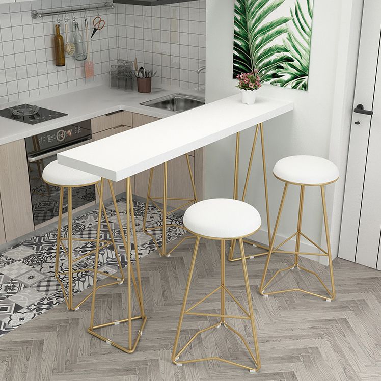 Juego de mesa de pub rectangular de lujo, mesa de mostrador de madera de 1/3/5 piezas con taburetes sin respaldo