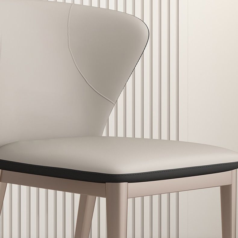 Contemporary Upholstered Armless Chair Home Wingback Dining Chair