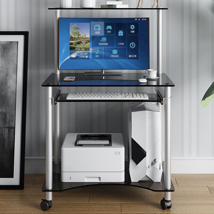 Modern Style Glass Office Desk Rectangle Computer Desk for Home Clearhalo 'furn' 'furn_office_desk' 'Furniture' 'Office Desks' 'Office Furniture' 'office_desk' 1200x1200_cd6812dc-95d3-450f-a048-a8bd84e5f182