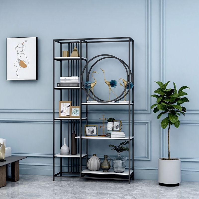 Glam Style Metal Bookshelf Etagere Open Shelf Bookcase for Home Clearhalo 'Bookcases' 'furn' 'furn_bookcases' 'Furniture' 'furniture_bookcases' 'Office Furniture' 1200x1200_cd68502a-d19c-4b07-a4da-2558b97f161f