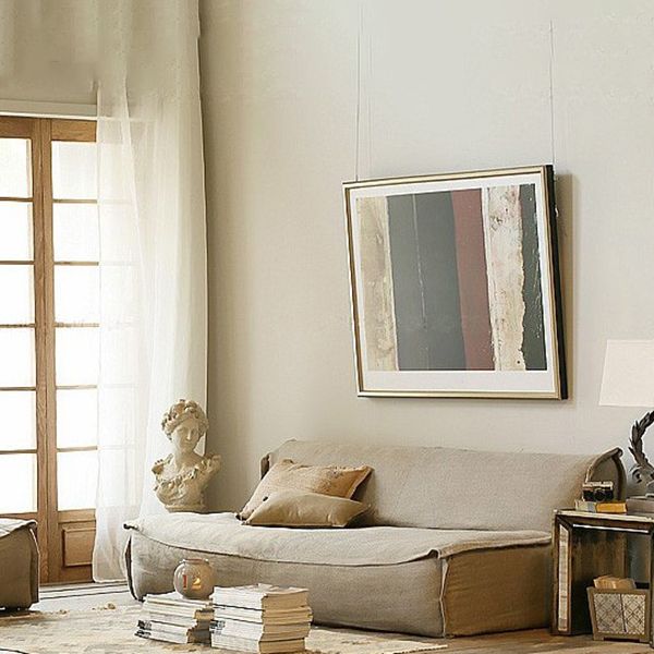 Gray Armless Sofa Washable Contemporary Sofa for Living Room, Apartment