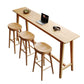 Set da tavolo moderno da pub rettangolare, tavolo da bancone in legno da 1/2/4 pezzi con sgabelli senza schienale