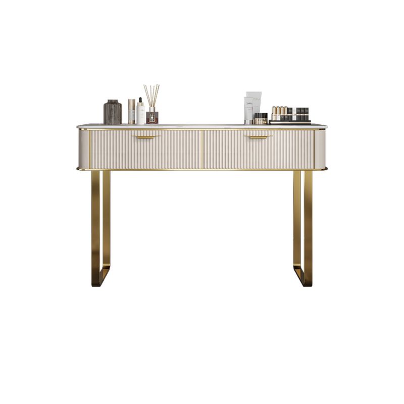 2/5-DRAWER-VALITY Make-up-Tisch-Set Metall-Schminktisch in Beige