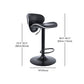 Adjustable Modern Counter Bar Stool Backrest Leather Bar Stool with Swivel in Black Clearhalo 'Bar Furniture' 'Bar Stools' 'bar_stools' 'furn' 'furn_bar_stools' 'furniture_bar_stools' 'Kitchen & Dining Furniture' 'kitchen&dining_furn' 'kitchen' 'kitchen_furn' Furniture' 1200x1200_cd6ad22e-5758-4427-afee-2b348884c5a4