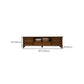 Contemporary Ash TV Console Cable Management Media Console with Doors