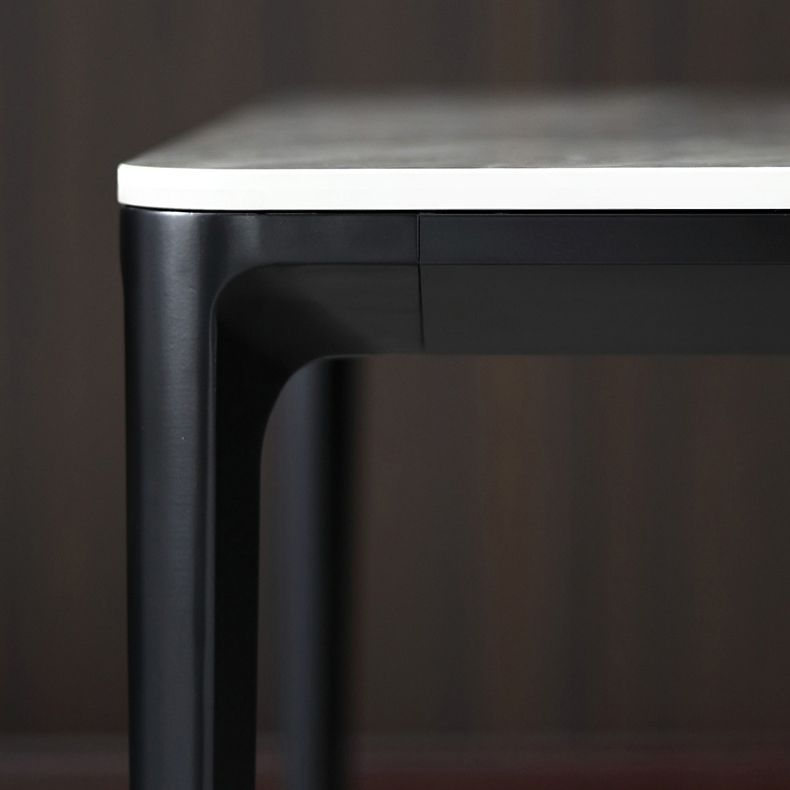 Contemporary Rectangle Dining Table Sintered Stone Dining Table with 4 Grey Legs Clearhalo ' dining_table' 'Dining Tables & Seating' 'Dining Tables' 'furn' 'furn_dining_table' 'Furniture' 'furniture_dining_table' 'Kitchen & Dining Furniture' 'kitchen&dining_furn' 'kitchen' 'kitchen_dining_table' 1200x1200_cd6d99f8-5eb2-4fbb-9164-c9f9bd7c4fe7
