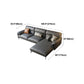 Genuine Leather Sectional Dark Gray Pillow Top Arm Sectional for Living Room Clearhalo 'furn' 'furn_sectionals' 'Furniture' 'Living Room Furniture' 'Sectionals' 1200x1200_cd6dad2a-601f-4ab4-9382-9f0dcb1ec0c7