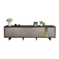 Glass TV Stand Console Enclosed Storage TV Console with 3 Drawers Clearhalo 'furn' 'furn_tv_stands_entertainment_centers' 'Furniture' 'Living Room Furniture' 'TV Stands & Entertainment Centers' 'TV Stands & Media Storage Furniture' 'tv_stands_entertainment_centers' 1200x1200_cd709a6c-42a4-4ffd-b26a-be608ca1a839