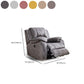 Faux Leather Recliner with Lumbar Metal Frame Standard Recliner Chair