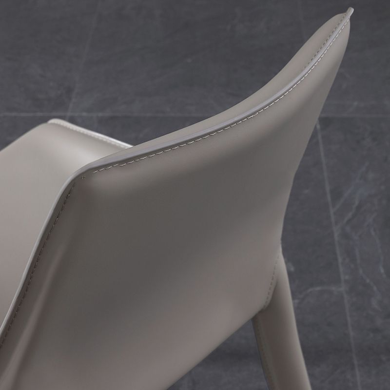 Stile designer Solido sedia da pranzo a casa sedia laterale in pelle finitura