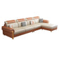 Round Arm 4-Seater Pillowed Back Cushions Sectional Sofa with Chaise Clearhalo 'furn' 'furn_sectionals' 'Furniture' 'furniture_sectionals' 'Living Room Furniture' 'Sectionals' 1200x1200_cd72d7b8-de51-4abf-9c18-1bc57e647930