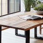 Metal Industrial Rectangle Dining Table Solid Wood Top Table with Sled Base Clearhalo ' dining_table' 'Dining Tables & Seating' 'Dining Tables' 'furn' 'furn_dining_table' 'Furniture' 'furniture_dining_table' 'Kitchen & Dining Furniture' 'kitchen&dining_furn' 'kitchen' 'kitchen_dining_table' 1200x1200_cd73041e-d7b6-4e73-95ff-086afcc2274b