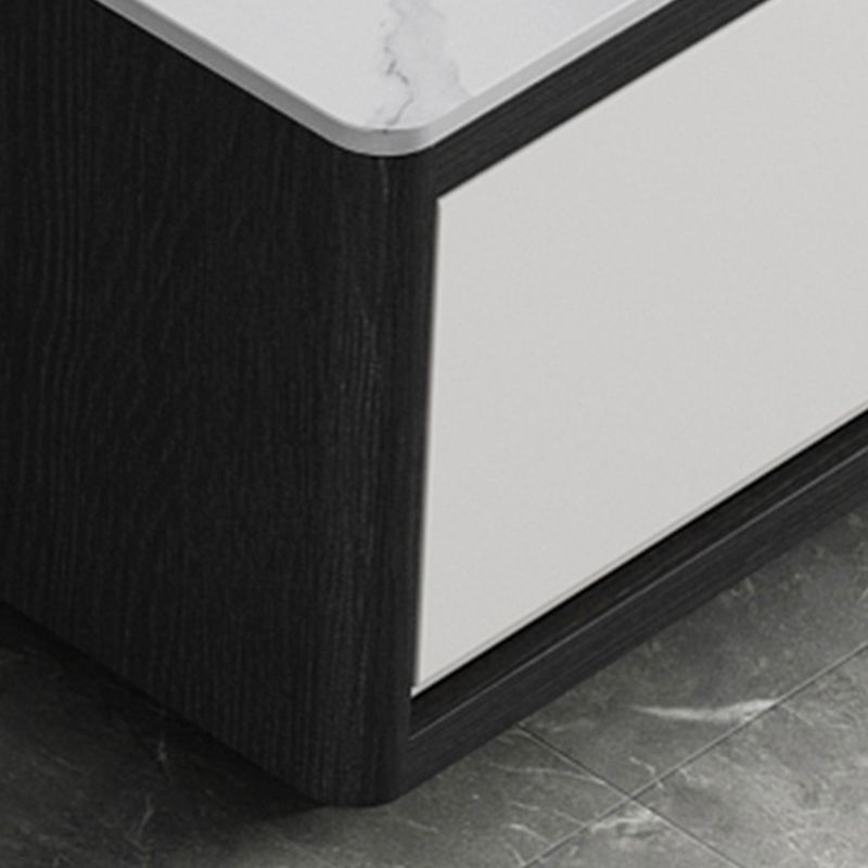 Stand de télévision contemporain 13,7 "Hauteur TV en blanc avec des tiroirs