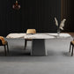 Traditional Luxury Rectangle Dining Table Stone Top Pedestal Casual Dining Table Clearhalo 'Dining Tables & Seating' 'Dining Tables' 'dining_table' 'furn' 'furn_dining_table' 'Furniture' 'Kitchen & Dining Furniture' 1200x1200_cd75eef0-ecc8-484c-99e4-56331850f6e1
