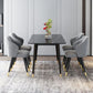Metal and Stone Table Glam Style Minimalist Home Rectangular Dining Table Clearhalo 'Dining Tables & Seating' 'Dining Tables' 'dining_table' 'furn' 'furn_dining_table' 'Furniture' 'Kitchen & Dining Furniture' 1200x1200_cd767168-b371-41ec-b147-f5ca84d05d0a