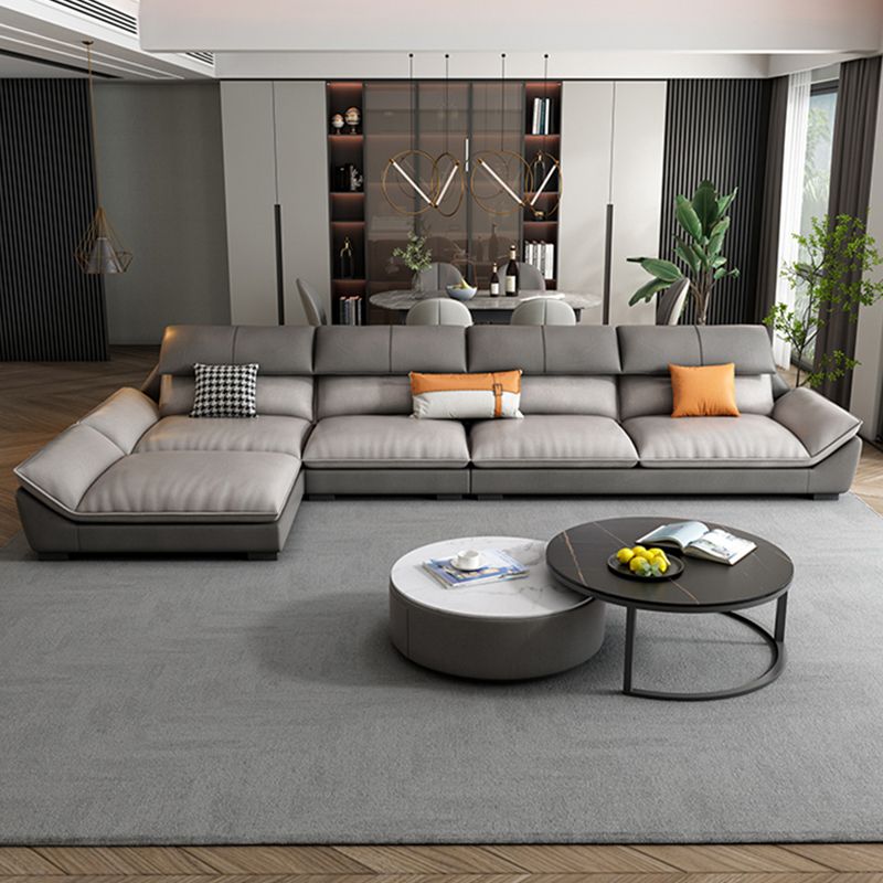 Braccio top cuscino sezionale a forma a 4 posti in vetro sezionale