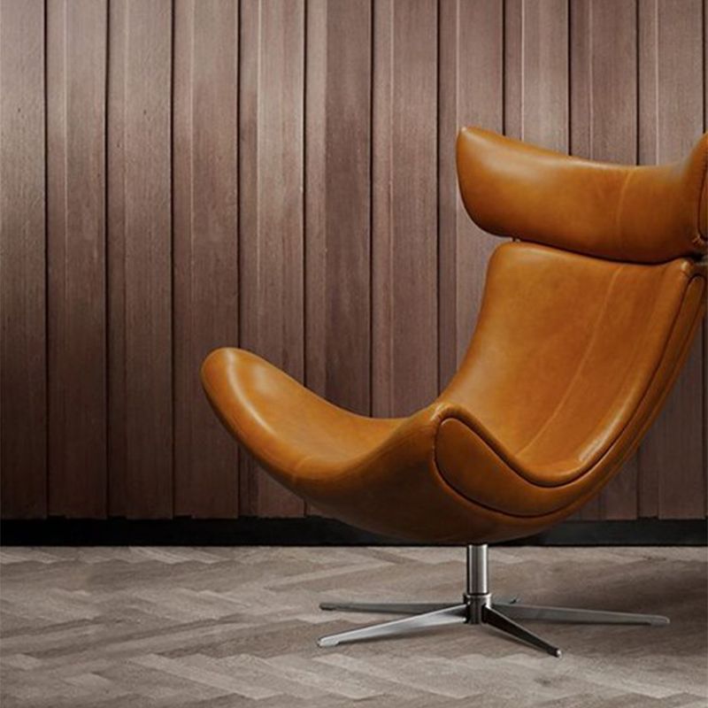 Swivel Armless Chair Faux Leather Chair with 4-Star Leg, 30.70" Wide Clearhalo 'Accent Chairs' 'accent_chairs' 'Chairs & Seating' 'furn' 'furn_accent_chairs' 'Furniture' 'Living Room Furniture' 1200x1200_cd773c10-62a4-439f-9334-a64a45fd9f7d