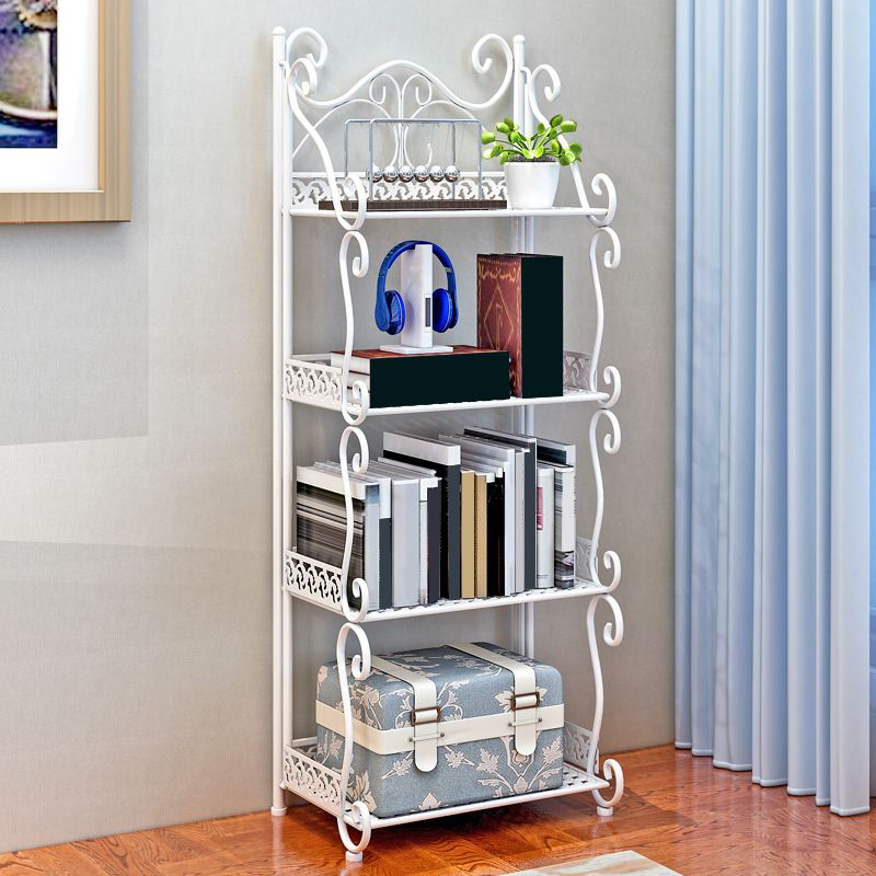 Metal Vertical Book Shelf Etagere Open Shelf Bookcase for Home