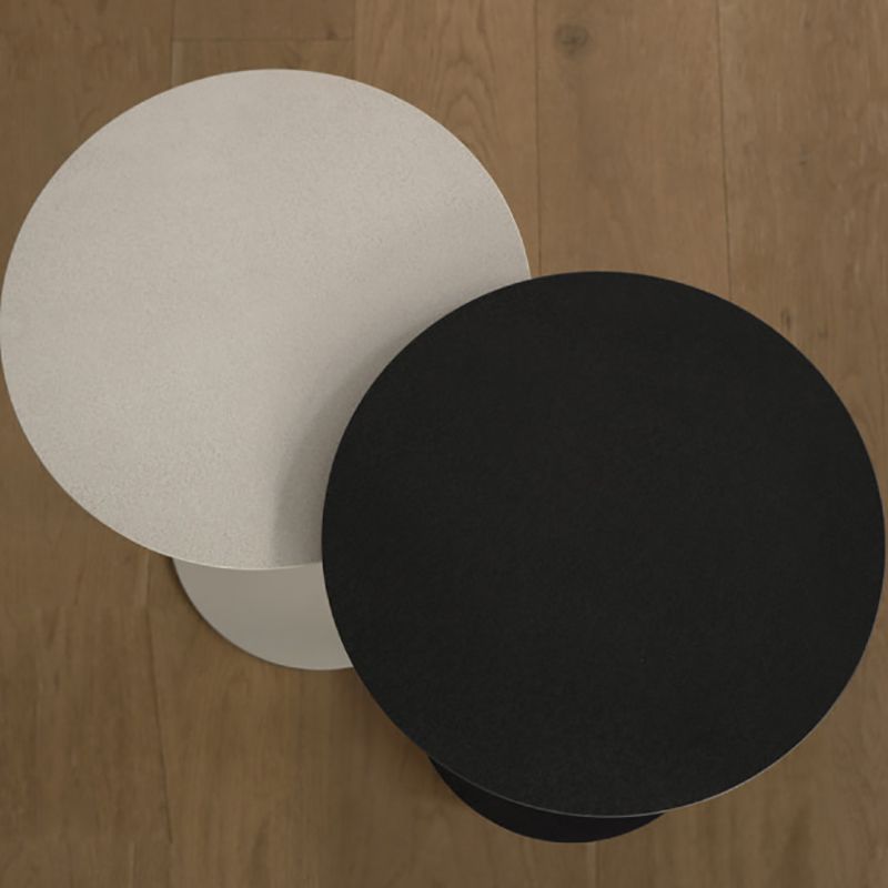 メタリック台座のサイドテーブルミッドセンチュリーモダンサイドエンドテーブル