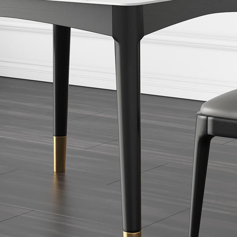 Industrial Square Shape Kitchen Dining Table Sintered Stone Dining Table with 4 Legs Table Clearhalo ' dining_table' 'Dining Tables & Seating' 'Dining Tables' 'furn' 'furn_dining_table' 'Furniture' 'furniture_dining_table' 'Kitchen & Dining Furniture' 'kitchen&dining_furn' 'kitchen' 'kitchen_dining_table' 1200x1200_cd7901e6-5a60-4012-ae85-b8480a7a92dc