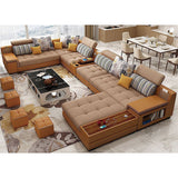 161.42"L x 98.43"W x 35.43"H Sofa Pillow Back Sectionals with Storage Clearhalo 'furn' 'furn_sectionals' 'Furniture' 'furniture_sectionals' 'Living Room Furniture' 'Sectionals' 1200x1200_cd79a48b-bf42-478a-ad08-285a9ac126fe