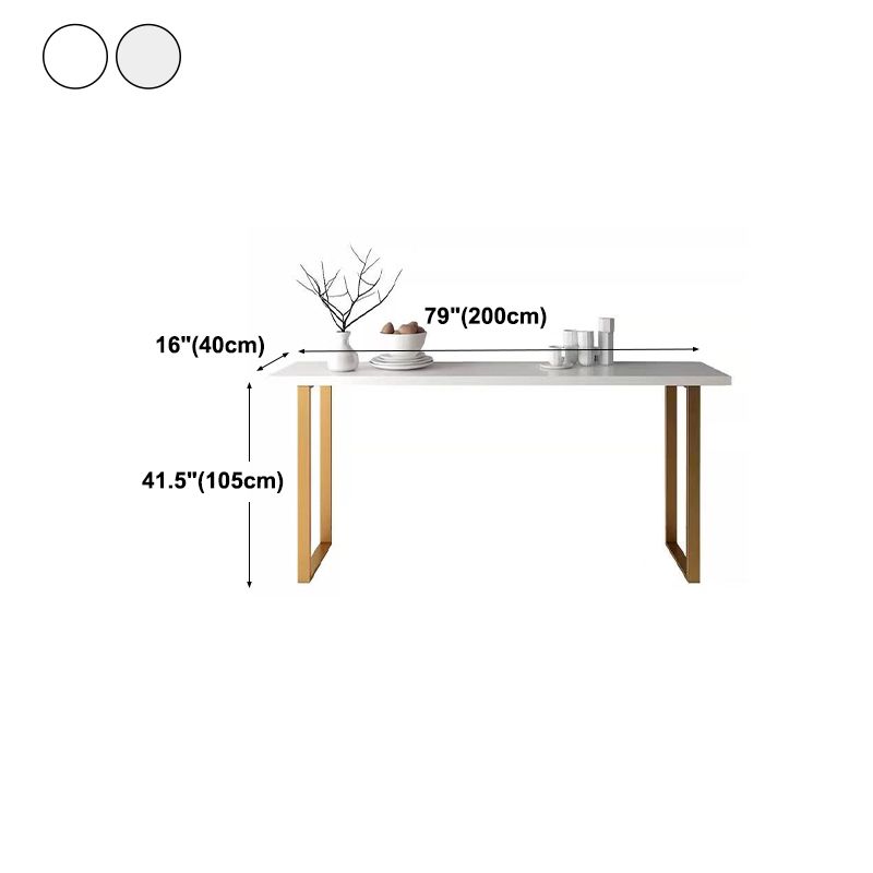 White Glam Style Bar Table in Metal and Faux Marble Bar Table Milk Tea Shop Bar Table Clearhalo 'Bar Furniture' 'Bar Tables' 'bar_tables' 'furn' 'furn_bar_tables' 'Furniture' 'furniture_bar_tables' 'Kitchen & Dining Furniture' 1200x1200_cd7bd128-3997-4e93-9fdb-38753346558c