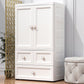 White and Grey Wardrobe Armoire Contemporary Plastic Wardrobe Clearhalo 'Armoires & Wardrobes' 'armoires_wardrobes' 'Bedroom Furniture' 'furn' 'furn_armoires_wardrobes' 'Furniture' 1200x1200_cd7ce2ee-99b1-424d-8e8b-1e6e4383b031