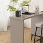 Table de tabouret de bar rectangulaire en bois Modem & Contemporary pour le salon