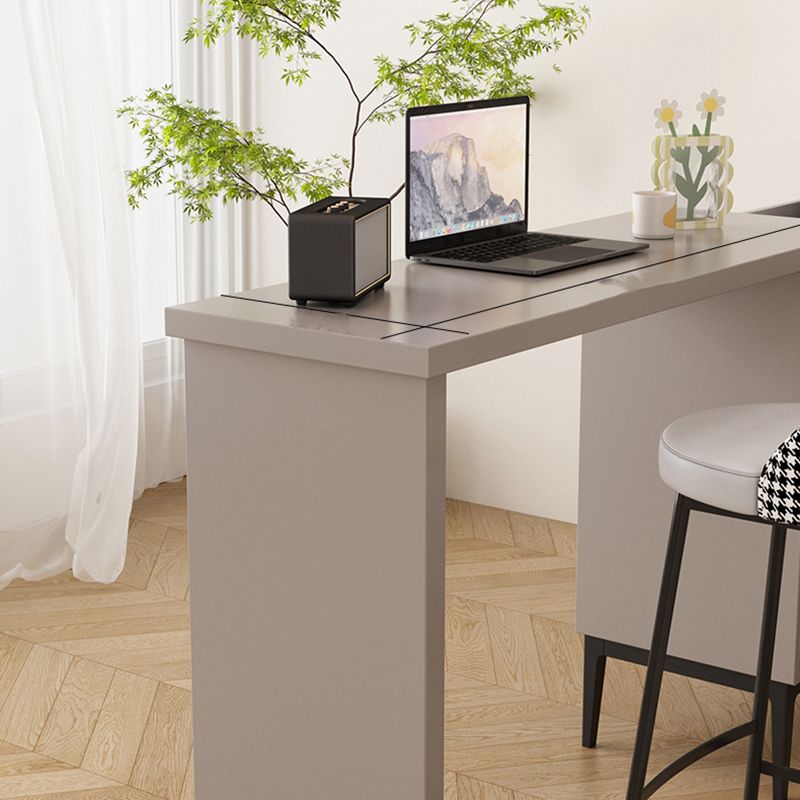 Table de tabouret de bar rectangulaire en bois Modem & Contemporary pour le salon