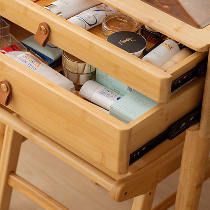 Vanity in legno contemporaneo con 2/3 cassetti di stoccaggio MACCHINE Vanity scrivania con sgabelli e specchio