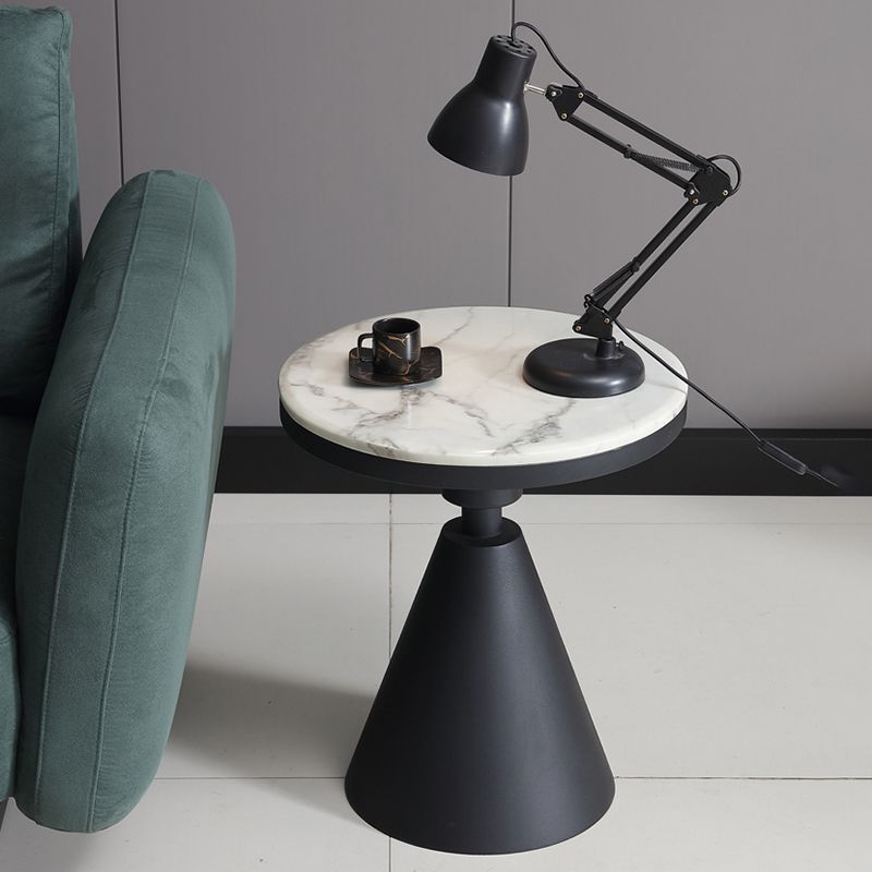 Voetstuk Basisontwerp Cocktailtafel Marmeren tafel Ronde salontafel met metalen basis