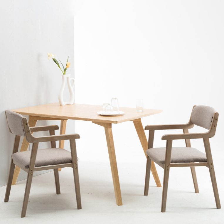 Contemporary Dining Chair 18'' Wide Open Arm Chair with 4 Wood Legs for Home Use Clearhalo ' kitchen&dining_furn' 'Dining Chairs' 'Dining Tables & Seating' 'dining_chair' 'furn' 'furn_dining_chair' 'Furniture' 'furniture_dining_chair' 'Kitchen & Dining Furniture' 'kitchen' 1200x1200_cd7f4850-6289-47b9-bf10-6037d5473603