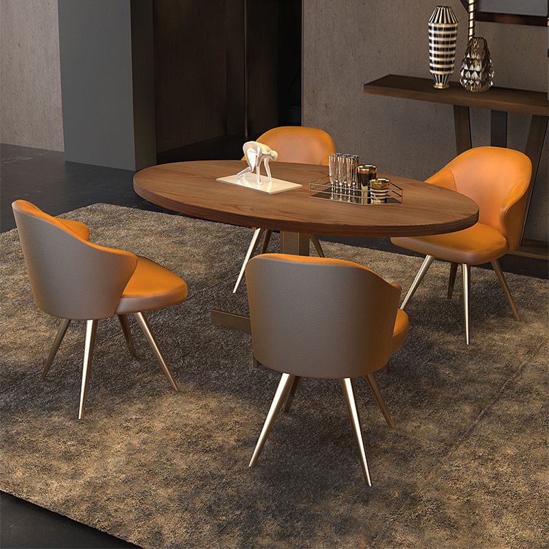 Contemporary Style Metal Dining Chair Dining Wingback Side Chair for Kitchen Clearhalo ' kitchen&dining_furn' 'Dining Chairs' 'Dining Tables & Seating' 'dining_chair' 'furn' 'furn_dining_chair' 'Furniture' 'furniture_dining_chair' 'Kitchen & Dining Furniture' 'kitchen' 1200x1200_cd801225-5417-488c-a71e-4c1ee04e0fe9